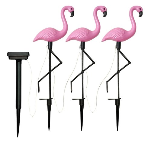 APT ZD50K Zahradní solární lampa plameňák 3 ks