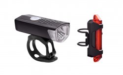 Trizand 18670 Sada LED osvetlenia na bicykel, IPX-6, AKU 2 ks