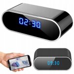 Verk 06227 Špionážní budík s FULL HD kamerou, WiFi černý