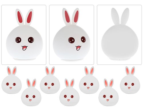 Verk 24071 Noční RGB lampička dotyková králík 3 x AAA