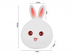 Verk 24072 Nočná RGB lampička dotyková králik USB 1200mAh