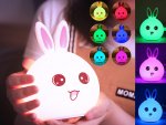 Verk 24072 Nočná RGB lampička dotyková králik USB 1200mAh
