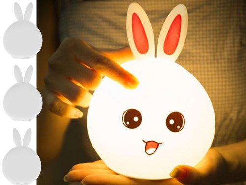 Verk 24072 Noční RGB lampička dotyková králík USB 1200mAh