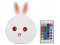 Verk 24073 Noční RGB lampička dotyková králík USB 1200mAh s dálkovým ovládaním