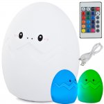 Verk 24076 Nočná RGB lampička dotykové vajíčko USB 1200mAh s diaľkovým ovládaním