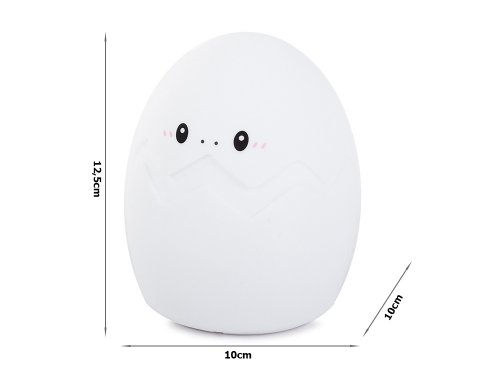 Verk 24076 Nočná RGB lampička dotykové vajíčko USB 1200mAh s diaľkovým ovládaním