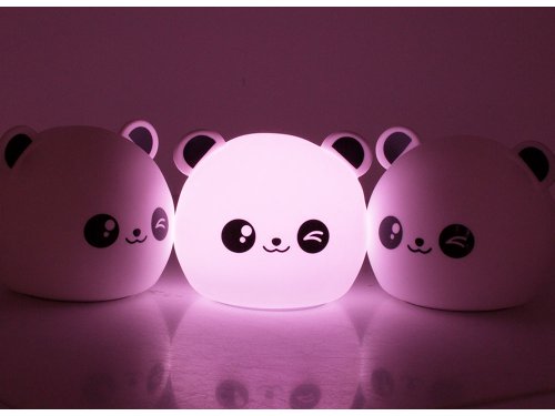 Verk 24077 Nočná RGB lampička dotyková panda 3 x AAA