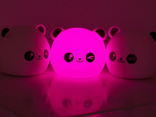 Verk 24077 Nočná RGB lampička dotyková panda 3 x AAA