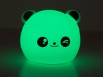 Verk 24079 Noční RGB lampička dotyková panda USB 1200mAh s dálkovým ovládáním