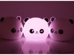 Verk 24079 Noční RGB lampička dotyková panda USB 1200mAh s dálkovým ovládáním