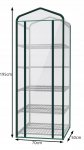 Malatec 13126 Skladací fóliovník s policami 195 x 70 x 50 cm