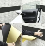 Xtrobb 18915 Ochrana dverí - pás na stenu 200 x 20 cm čierna