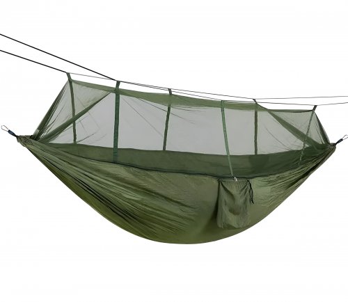 APT AG233F Turistická hamaka s moskytiérou 260 x 140 cm zelená