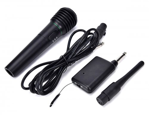 APT AG100D Mini karaoke mikrofon se sluchátky černý