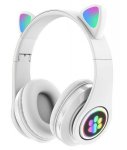 APT ZS7E Bezdrátová sluchátka Cat s tlapkou Bluetooth 5.0 bílé