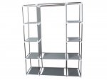 Verk 01494 Dvojitá skriňa na oblečenie 162cm x 125cm x 42cm čierna