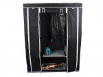 Verk 01494 Dvojitá skriňa na oblečenie 162cm x 125cm x 42cm čierna