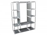 Verk 01494 Dvojitá skriňa na oblečenie 162cm x 125cm x 42cm čierna