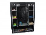 Verk 01494 Dvojitá skriňa na oblečenie 162cm x 125cm x 42cm čierna