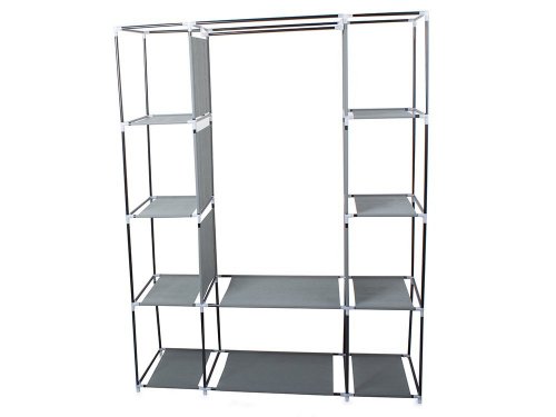 Verk 01494 Dvojitá skriňa na oblečenie 162cm x 125cm x 42cm čierna