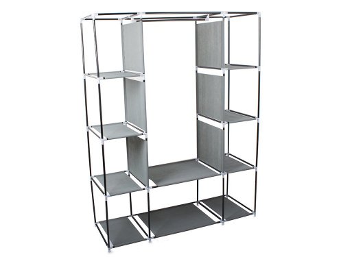 Verk 01494 Dvojitá skriňa na oblečenie 162cm x 125cm x 42cm čierna