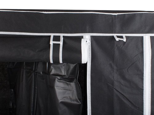 Verk 01494 Dvojitá skriňa na oblečenie 162cm x 125cm x 42cm čierna