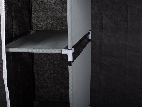 Verk 01494 Dvojitá skriňa na oblečenie 162cm x 125cm x 42cm čierna