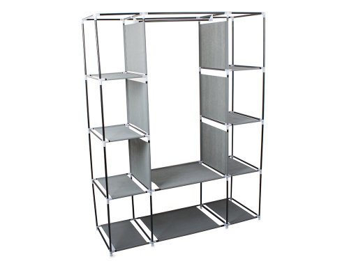 Verk 01494 Dvojitá skříň na oblečení 162cm x 125cm x 42cm černá