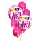 KIK Balónky pro holčičku babyshower 30-46 cm 7 ks růžové