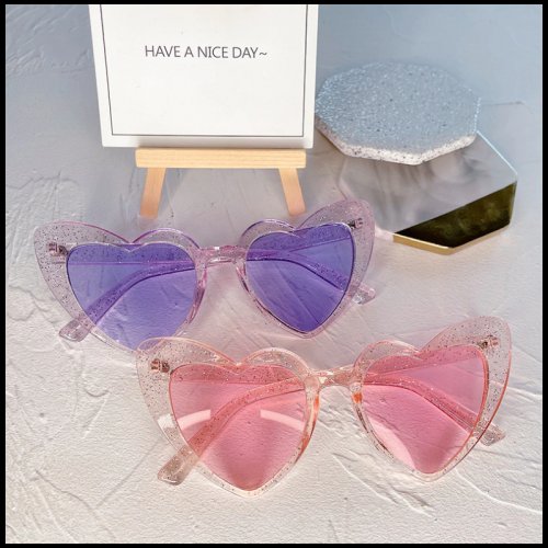 eCa OK282WZ2 Slnečné okuliare Heart Gitter ružové