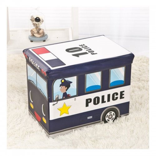 eCa Úložný box na hračky policajné auto