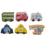 Kruzzel 19159 Drevené kocky s podložkou mesto 100 ks