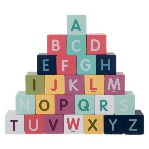 Kruzzel 19159 Drevené kocky s podložkou mesto 100 ks