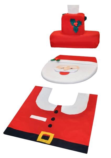 Vánoční potah na toaletu Santa Claus
