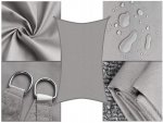 Verk 01703 Plachta proti slnku 3 x 2 m sivá