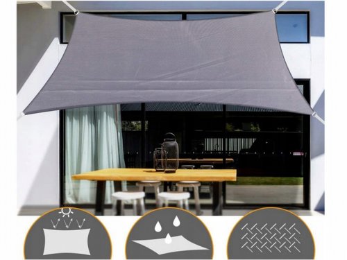 Verk 01703 Plachta proti slnku 3 x 2 m sivá