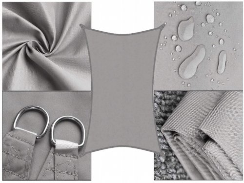 Verk 01703 Plachta proti slnku 3 x 2 m sivá