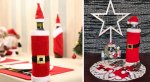 Vánoční dekorace na láhve - obal na láhev Santa Claus