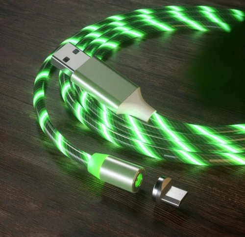 Foxter 1452 Magnetický USB nabíjací kábel 3v1 LED