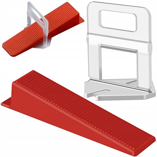 Verk 01683 Nivelační sada - spony 1mm 100 ks, klíny 100 ks