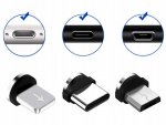 Verk 06239 Magnetický USB nabíjací kábel 3v1 LED