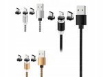 Verk 06239 Magnetický USB nabíjací kábel 3v1 LED