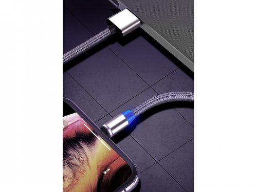 Verk 06239 Magnetický USB nabíjací kábel 3v1 LED