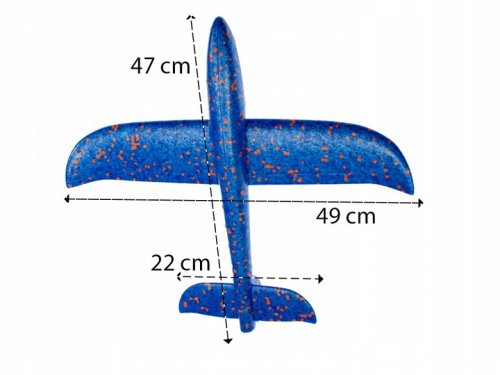 Verk 18220 Penové Hádzacie Lietadlo 47 x 49 cm modrá