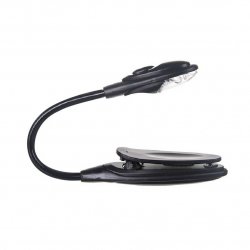 Verk 01682 Praktická LED lampička s klipom čierna
