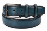Greenwood C34 Pánský kožený opasek 115 cm modrý