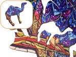 KIK KX5371 Dřevěné puzzle sova A3 130 prvků