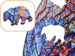 KIK KX5371 Dřevěné puzzle sova A3 130 prvků