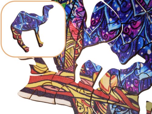 KIK KX5371 Dřevěné puzzle sova A3 130 prvků