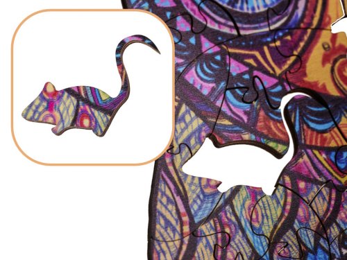KIK KX5371 Dřevěné puzzle sova A3 130 prvků